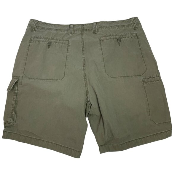 Nautica Cargo Deck Shorts Mens Size 40 Army Green Utility Outdoor Pockets Cotton - Picture 2 of 14